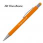 Preview: 10 Touchpen Kugelschreiber mit Namensgravur - aus Metall - Farbe: orange