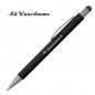 Preview: 10 Touchpen Kugelschreiber mit Namensgravur - aus Metall - Farbe: schwarz