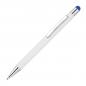 Preview: 10 Touchpen Kugelschreiber mit Namensgravur - aus Metall - Stylusfarbe: blau