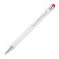 Preview: 10 Touchpen Kugelschreiber mit Namensgravur - aus Metall - Stylusfarbe: rot