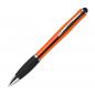 Preview: 10 Touchpen Kugelschreiber mit Namensgravur mit weißem LED Licht - Farbe: orange