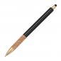 Preview: 10 Touchpen Metall-Kugelschreiber mit Korkgriffzone / Farbe: schwarz