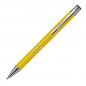 Preview: 100 Kugelschreiber aus Metall / vollfarbig lackiert / Farbe: gelb (matt)