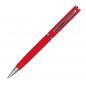 Preview: 10x Drehbarer Kugelschreiber aus Metall mit Gravur / mit Velouretui / Farbe: rot