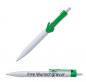 Preview: 10x Druckkugelschreiber mit Gravur / "Hände" / Clipfarbe: grün
