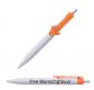 Preview: 10x Druckkugelschreiber mit Gravur / "Hände" / Clipfarbe: orange