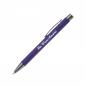 Preview: 10x Kugelschreiber mit Namensgravur - aus Metall - mit Soft-Touch - Farbe: lila