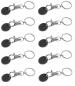 Preview: 10x Metall Schlüsselanhänger mit Einkaufschip / Farbe: schwarz