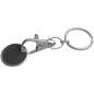 Preview: 10x Metall Schlüsselanhänger mit Einkaufschip / Farbe: schwarz