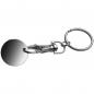 Preview: 10x Metall Schlüsselanhänger mit Einkaufschip / Farbe: türkis