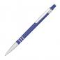 Preview: 10x Schlanker Kugelschreiber aus Metall mit Gravur / Farbe: blau