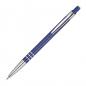 Preview: 10x Schlanker Kugelschreiber aus Metall mit Gravur / Farbe: blau