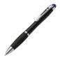 Preview: 10x Touchpen Drehkugelschreiber / Farbe: schwarz mit violetten Stylus