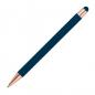 Preview: 10x Touchpen Kugelschreiber mit Gravur / aus Metall / Farbe: rosegold-dunkelblau