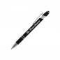 Preview: 10x Touchpen Kugelschreiber mit Namensgravur - aus Metall - Soft-Touch - schwarz