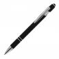 Preview: 10x Touchpen Kugelschreiber mit Namensgravur - aus Metall - Soft-Touch - schwarz