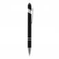 Preview: 10x Touchpen Kugelschreiber mit Namensgravur - aus Metall - Soft-Touch - schwarz