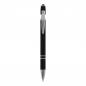 Preview: 10x Touchpen Kugelschreiber mit Namensgravur - aus Metall - Soft-Touch - schwarz