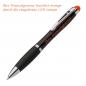 Preview: 10x Touchpen Leucht-Kugelschreiber mit Gravur / Farbe: schwarz-orange