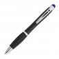 Preview: 10x Touchpen Leucht-Kugelschreiber mit Gravur / Farbe: schwarz-violett