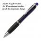 Preview: 10x Touchpen Leucht-Kugelschreiber mit Namensgravur - Farbe: schwarz-violett