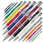 Preview: 15 Kugelschreiber aus Metall mit Namensgravur / lackiert - 15 Farben (matt)