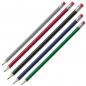 Preview: 25 Bleistifte mit Radierer / HB / je 5x schwarz, blau, grau, rot und grün