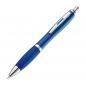 Preview: 25x Kugelschreiber / transparent mit Metallclip / Farbe: transparent blau
