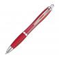 Preview: 25x Kugelschreiber / transparent mit Metallclip / Farbe: transparent bordeaux