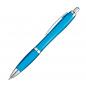 Preview: 25x Kugelschreiber / transparent mit Metallclip / Farbe: transparent hellblau