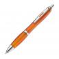 Preview: 25x Kugelschreiber / transparent mit Metallclip / Farbe: transparent orange