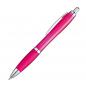 Preview: 25x Kugelschreiber / transparent mit Metallclip / Farbe: transparent pink