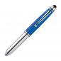 Preview: 2x Touchpen Kugelschreiber mit LED Licht & Touchscreenstift / 1x rot + blau