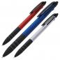 Preview: 3 Kugelschreiber 4in1 mit 3 Schreibfarben und Touchpen / Farbe: silber,blau,rot
