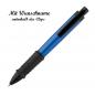 Preview: 3 Kugelschreiber mit Namensgravur aus Aluminium - je 1x metallic grau,blau,rot