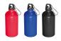 Preview: 3x Alu Trinkflasche / Sportflasche / 500ml / Farbe: je 1x blau, rot und schwarz