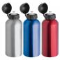 Preview: 3x Aluminium Trinkflasche / Sportverschluss / Sportflasche / je 1x grau,rot,blau