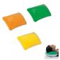 Preview: 3x aufblasbares Kissen / Strandkissen / Farbe: je 1x gelb, grün, orange
