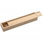 Preview: 3x Holzbox mit Namensgravur - 24 Buntstifte + Deckel mit Lineal - naturbelassen