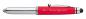 Preview: 3x LED Touchpen Kugelschreiber mit Gravur / Farbe: je 1x silber-schwarz,rot,blau