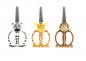 Preview: 3x Motiv-Kinderschere / Bastelschere / abgerundeten Spitzen / 12 cm / 3 Motive