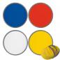 Preview: 4x Frisbee / Wurfscheibe / auch zum bemalen geeignet / 4 verschiedene Farben