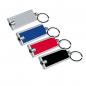 Preview: 4x Schlüsselanhänger mit LED Taschenlampe / Farbe: je 1x schwarz,blau,rot,grau