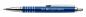 Preview: 5 Kugelschreiber mit Gravur / aus Aluminium / mit 5 Zierringen / Farbe: blau