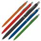 Preview: 5 Schlanke Metall-Kugelschreiber / gummiert / 5 Farben