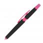 Preview: 5 Touchpen Kugelschreiber mit Gravur / mit Textmarker / Farbe: pink