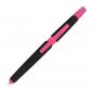 Preview: 5 Touchpen Kugelschreiber mit Gravur / mit Textmarker / Farbe: pink