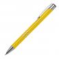 Preview: 50 Kugelschreiber aus Metall / vollfarbig lackiert / Farbe: gelb (matt)