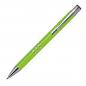 Preview: 50 Kugelschreiber aus Metall / vollfarbig lackiert / Farbe: hellgrün (matt)