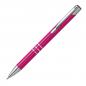 Preview: 50 Kugelschreiber aus Metall / vollfarbig lackiert / Farbe: pink (matt)
